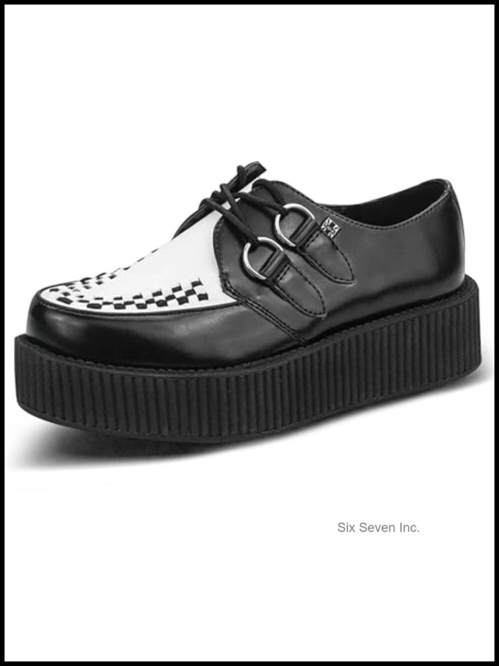 Unisex Leather Creeper Oxford Platform Shoes Lace Up
